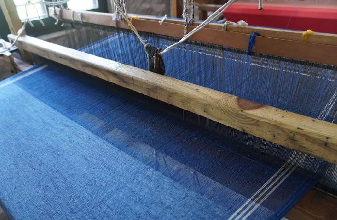 Loom with blue weave