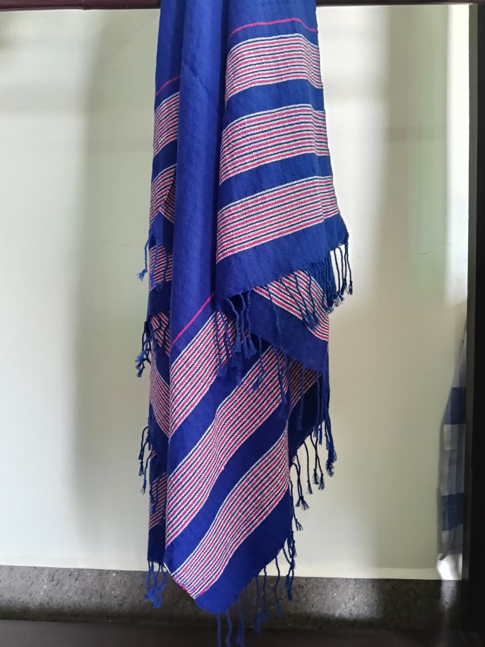 Royal Blue & Pink Border Khes