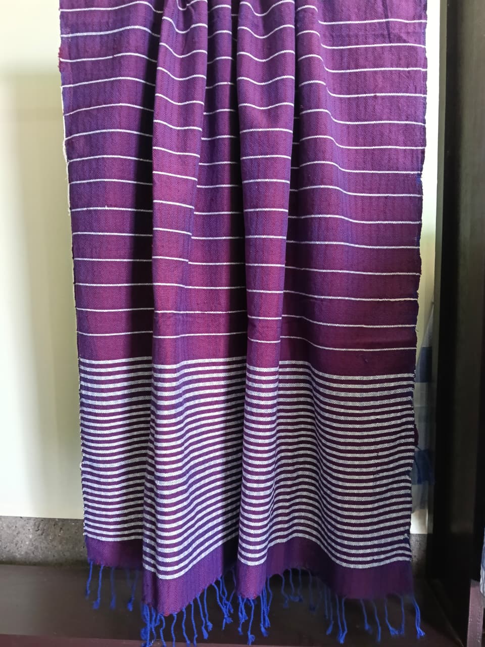 Wine & Ivory Stripe Khes